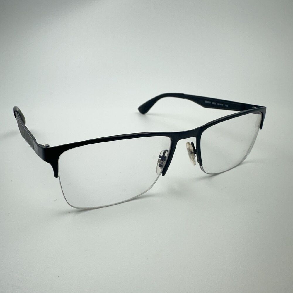 Ray Ban RB6335 2503 Eyeglasses 54-17-145 Matte Black Rectangle Metal FRAME ONLY
